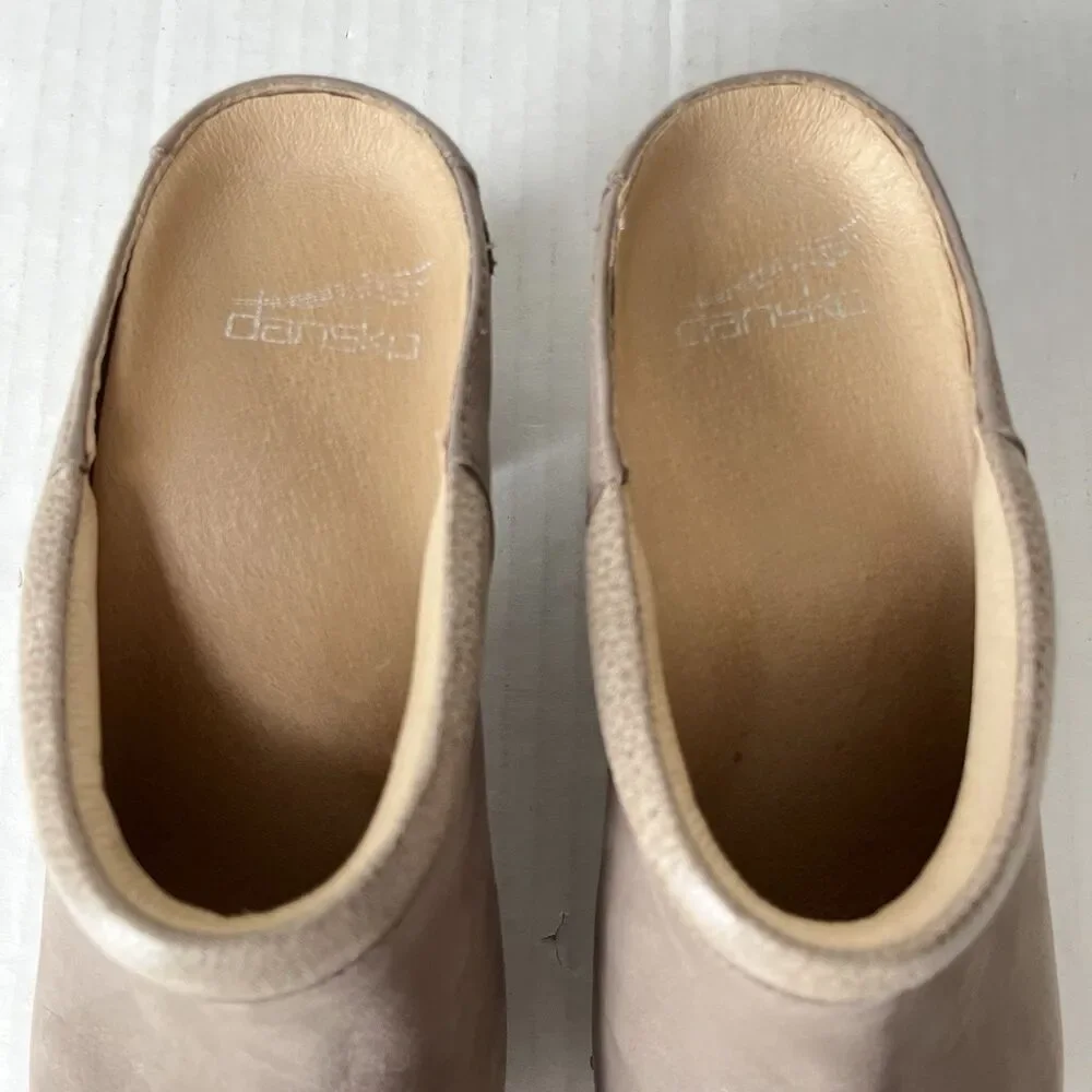 Dansko Sammy Clogs Womens Slip On Comfort Open Heel Casual Shoes Nubuck Leather - Picture 10 of 13